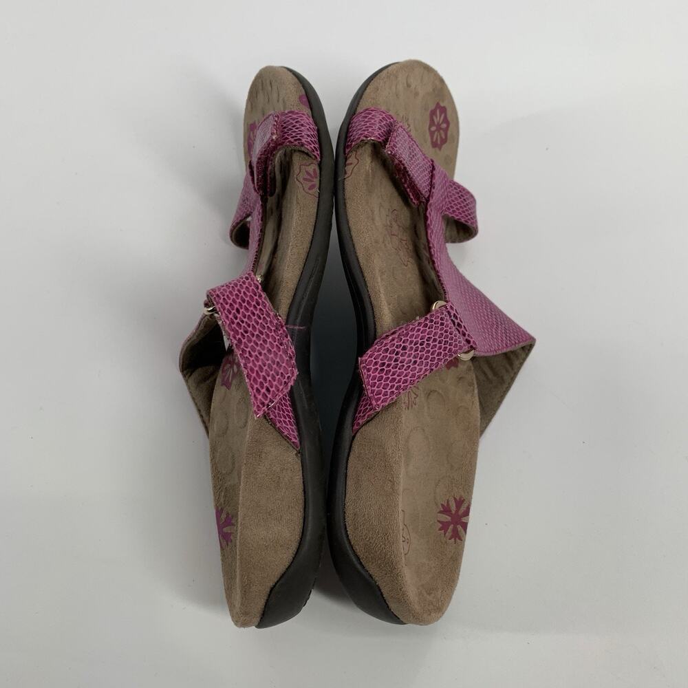 Orthaheel Molly Faux Snakeskin Leather Orthopedic Comfort Sandals 7 Women Purple - Picture 5 of 7
